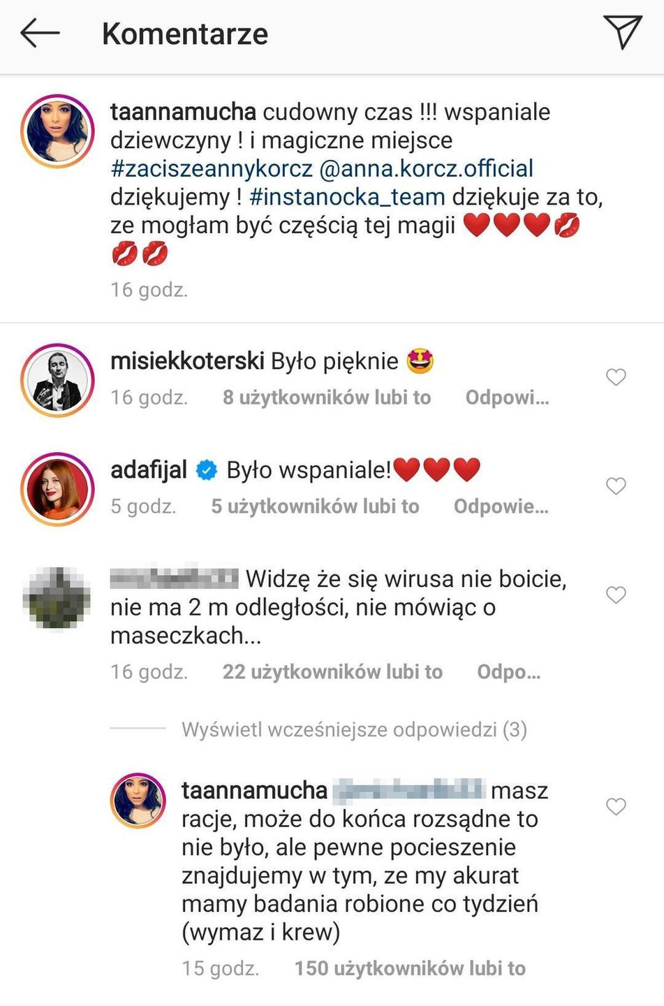 Anna Mucha odpowiada internaucie na Instagramie