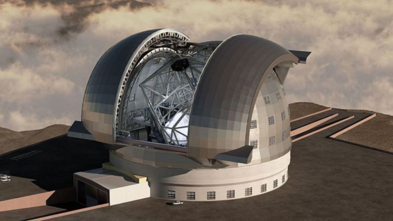 Grafika koncepcyjna Ekstremalnie Wielkiego Teleskopu