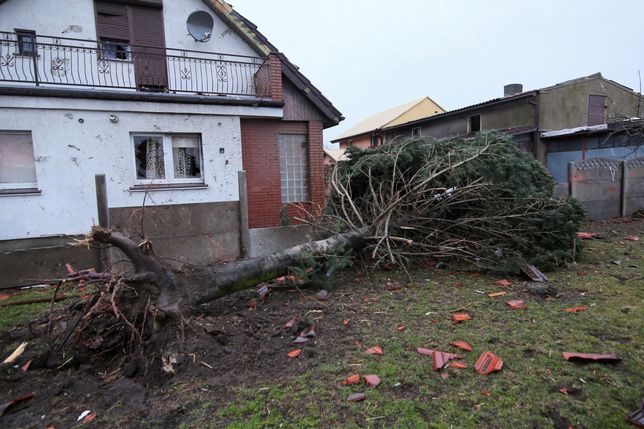 Dobrzyca. Skutki trąby powietrznej 