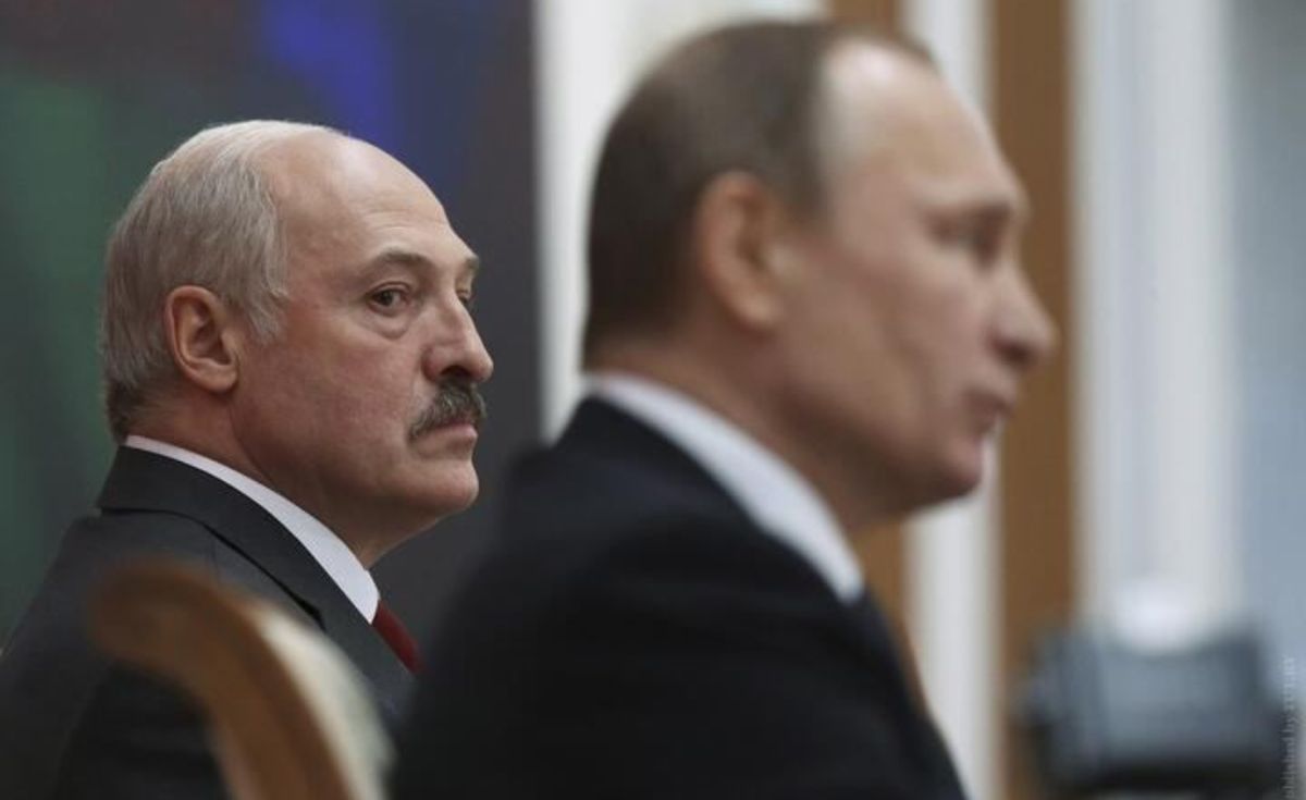 Białoruski przywódca Alaksandr Łukaszenka i rosyjski dyktator Władimir Putin