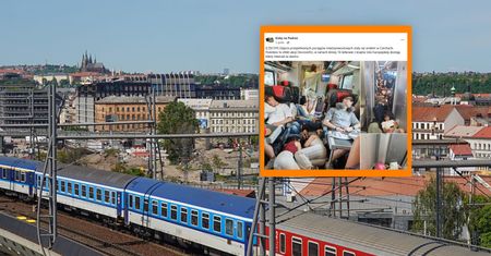 Leżą w korytarzach czeskich pociągów. Zdjęcia obiegły sieć