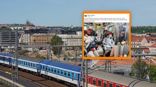 Leżą w korytarzach czeskich pociągów. Zdjęcia obiegły sieć