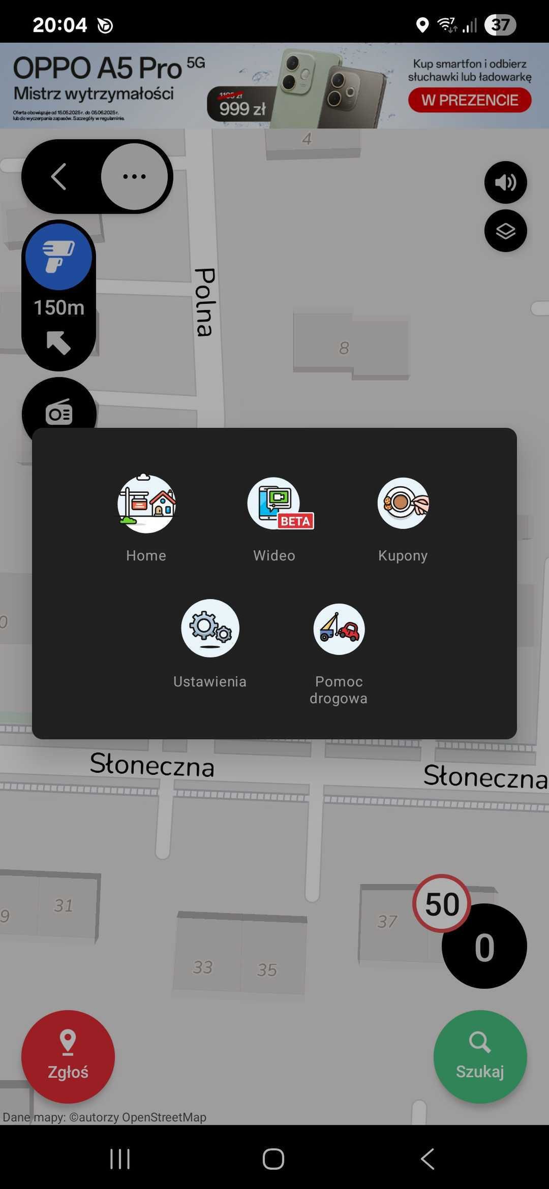 Jak włączyć wideorejestrator w Yanosiku?