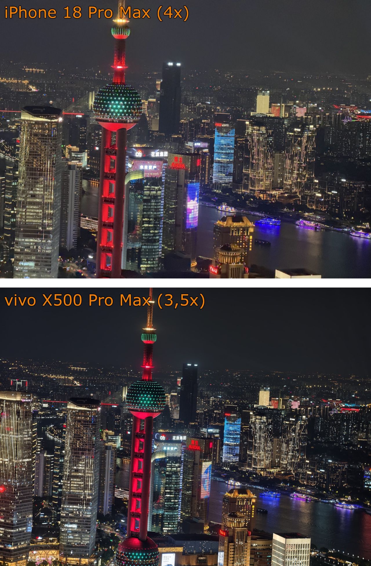 iPhone 18 Pro Max vs vivo X500 Pro Max