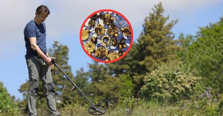 Wykrywacz metali zwariował. Niezwykłe odkrycie skarbu z V wieku