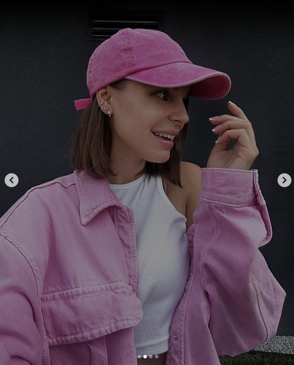 Paulina Rzeźniczak w różu i butach Diora