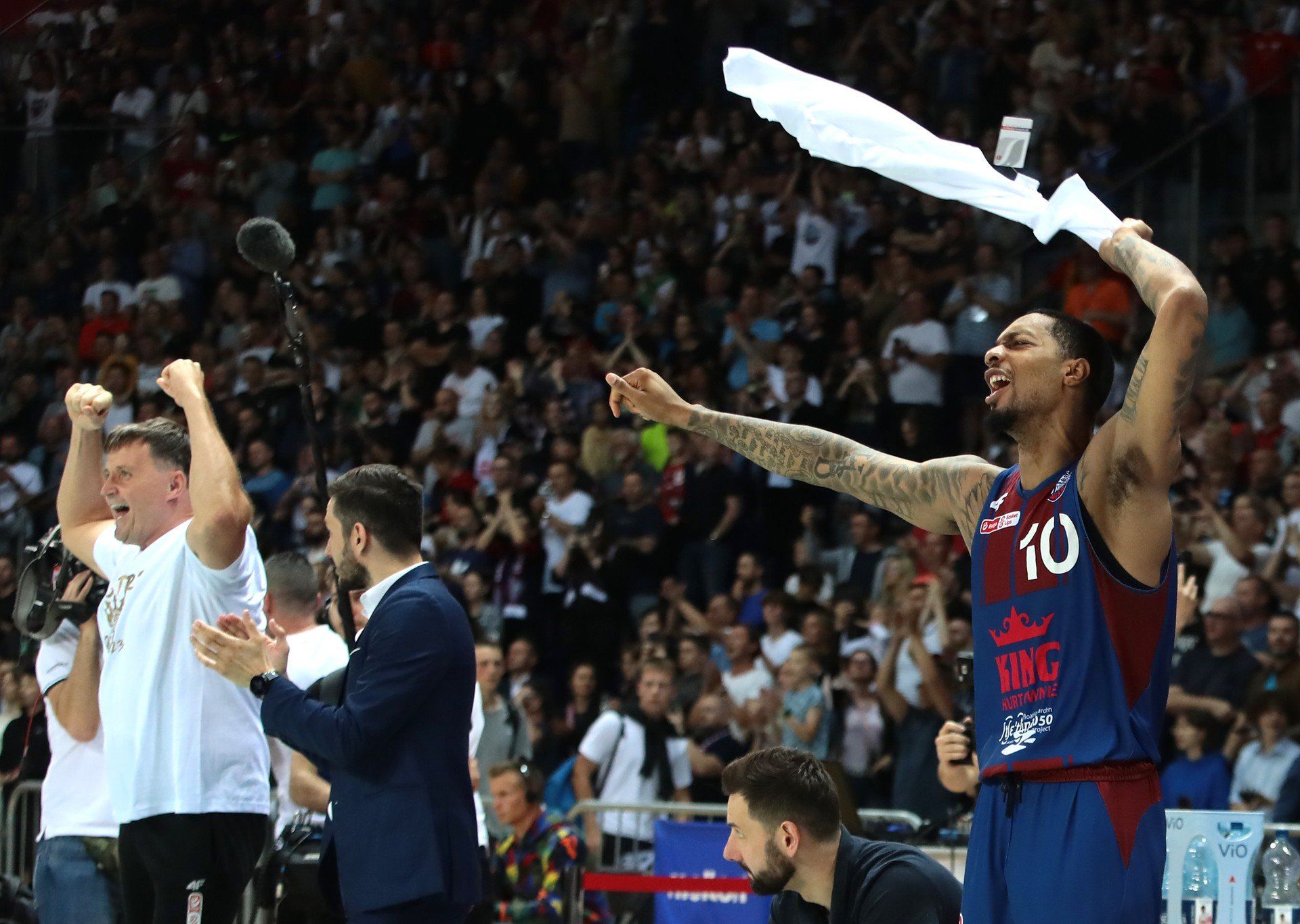 Phil Fayne (10.) podczas finałów Orlen Basket Ligi w 2023 r.