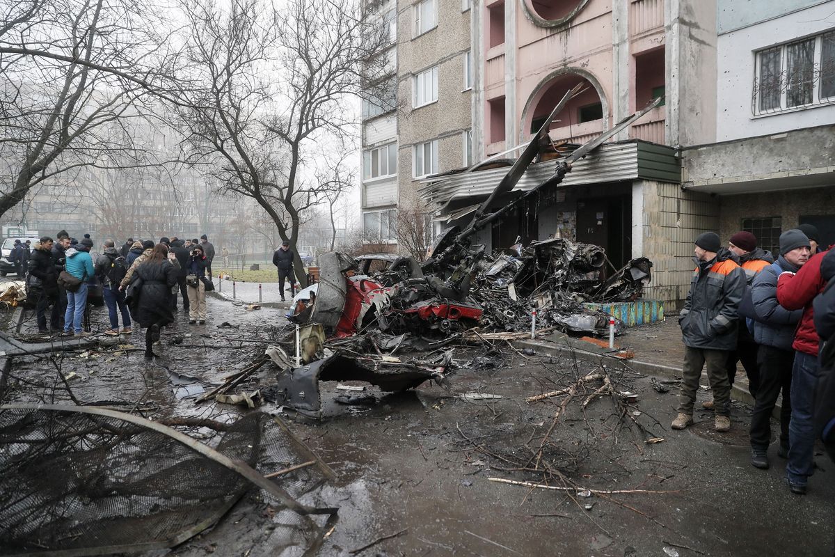 Katastrofa śmigłowca pod Kijowiem. "Odnaleziono ciała ofiar"
