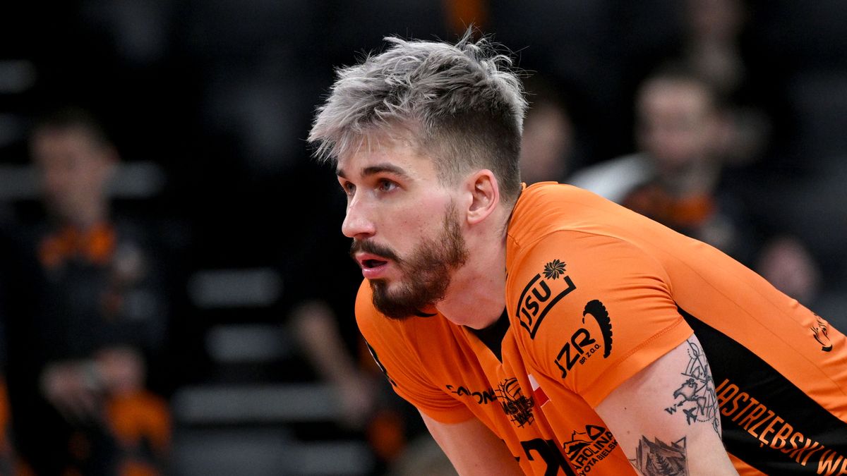 FRIEDRICHSHAFEN, GERMANY - MARCH 09: Tomasz Fornal  ,  Looks on during the Volleyball Champions League match between VfB Friedrichshafen and Jastrzebski Wegiel on March 9, 2023 in Friedrichshafen, Germany. (Photo by Harry Langer/DeFodi Images via Getty Images)