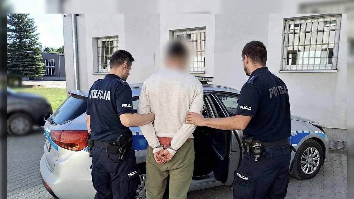 zatrzymany, policjanci