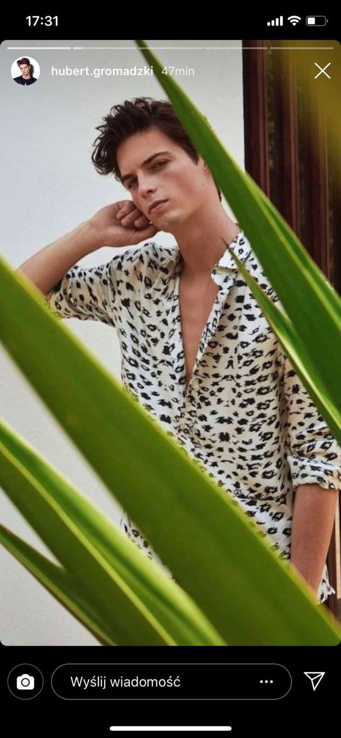 Hubert Gromadzki w Glamour. Odrzucona sesja
