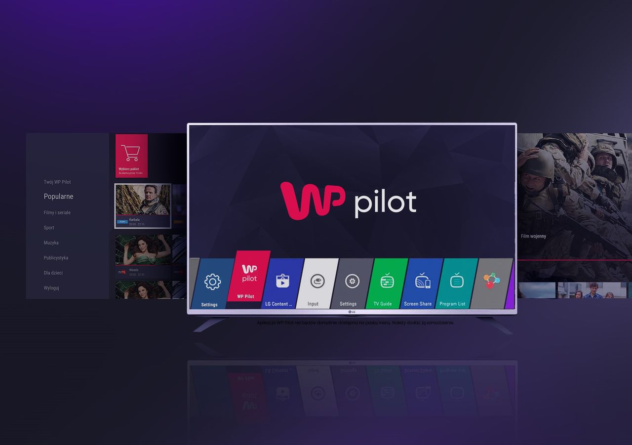 WP Pilot z aplikacją na LG Smart TV