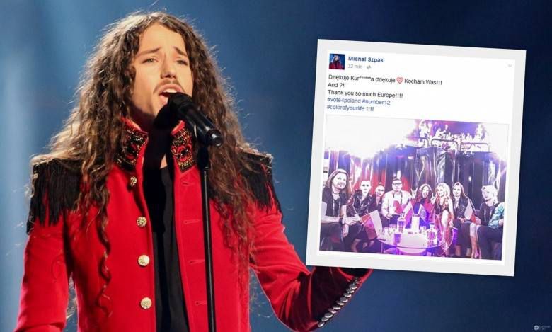 Michał Szpak pełen emocji po swoim występie w finale Eurowizji 2016: "Dziękuję Ku*wa!"