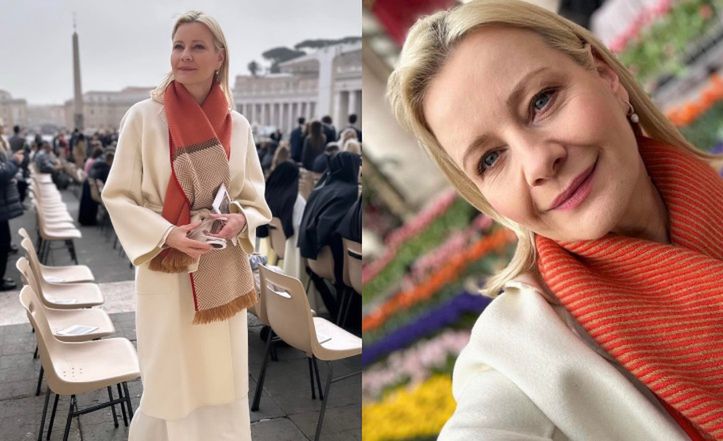 Szykowna Małgorzata Kożuchowska celebruje święta wielkanocne w Rzymie