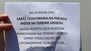 Kurier zaparkował na miejscu wójta. Za wycieraczką czekała kuriozalna wiadomość