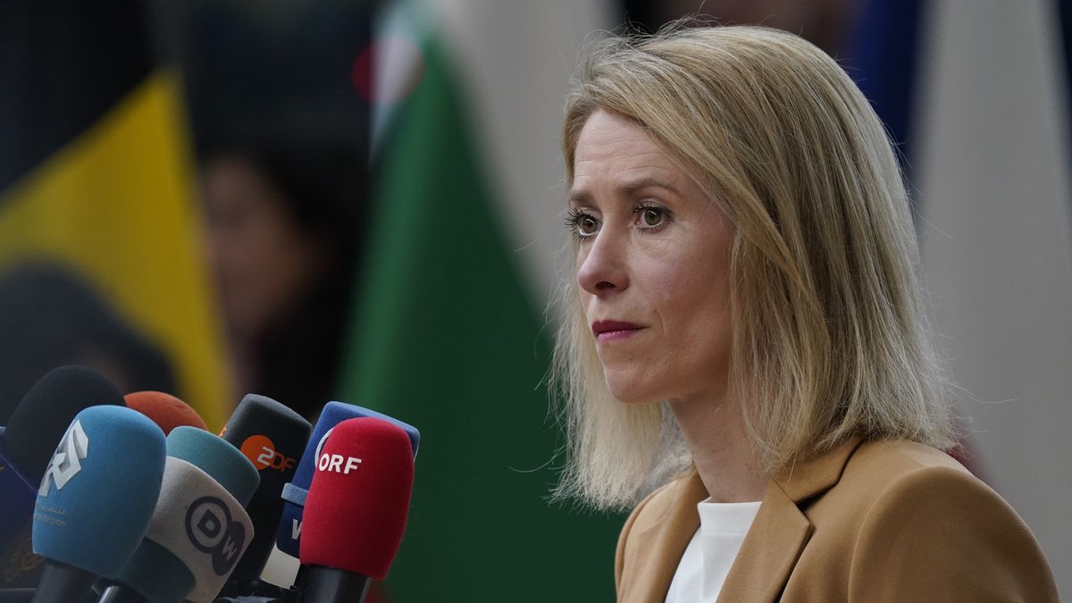 BRUSSELS, BELGIUM - MARCH 21:  Kaja Kallas, Prime Minister of Estonia arrives at European Council Meeting on March 21, 2024 in Brussels, Belgium. According to the Council's agenda, the EU leaders gathered to discuss the bloc's support for Ukraine, European security and defence, the conflict in the Middle East, EU enlargement and other matters. (Photo by Pier Marco Tacca/Getty Images) (Photo by Pier Marco Tacca/Getty Images)
