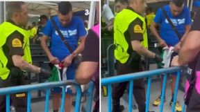 Z taką flagą nie mógł wejść na mecz Ligi Mistrzów. Nagranie krąży po sieci