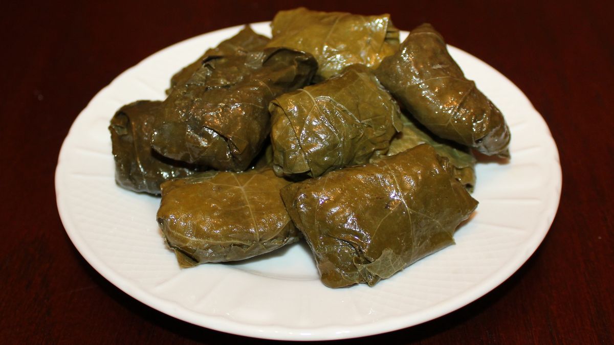 Liście dyni gotowane z dodatkiem soli, odsączone