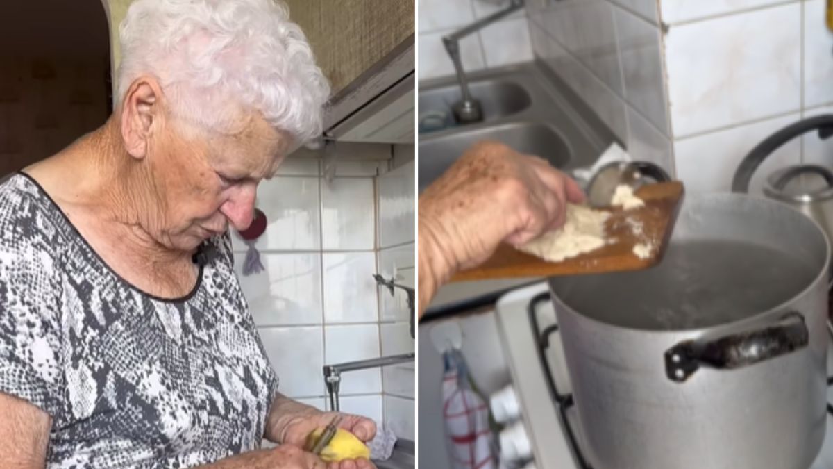 Babcia Janka pokazała, jak robi szare kluchy.