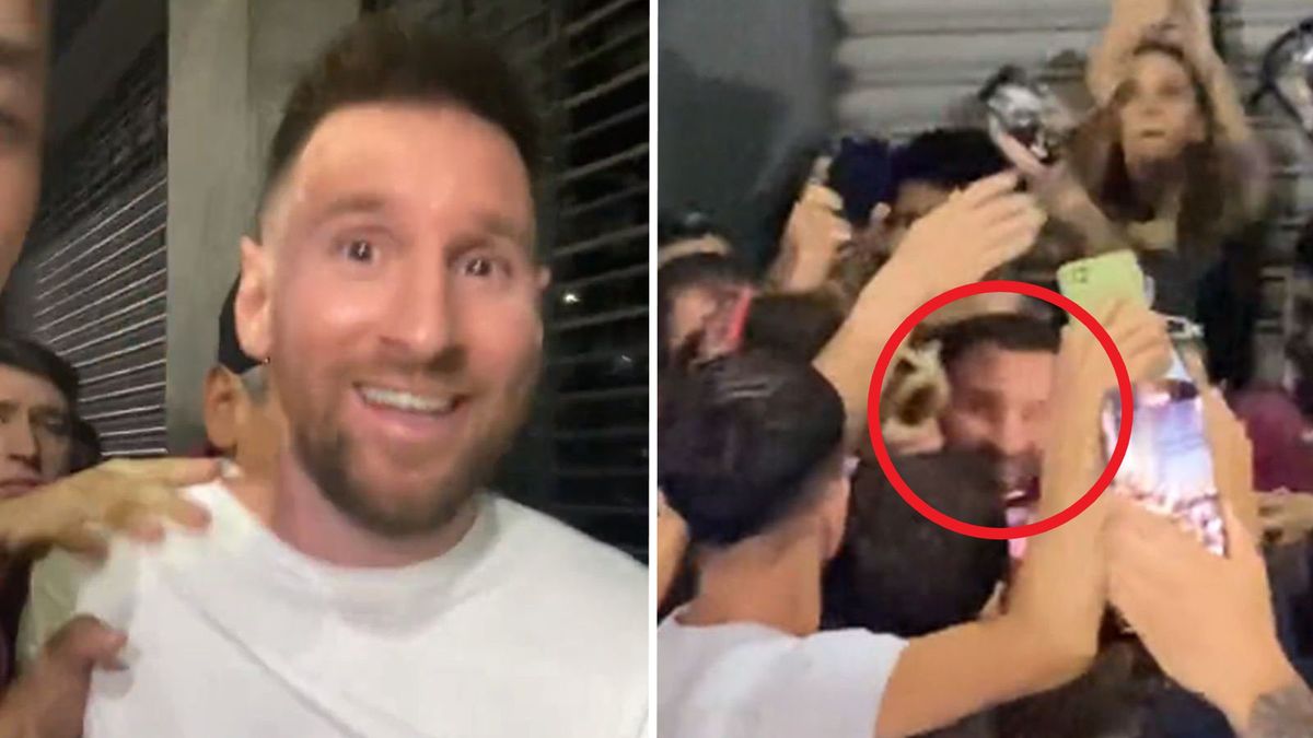Zdjęcie okładkowe artykułu: Twitter / Lionel Messi został otoczony przez kibiców