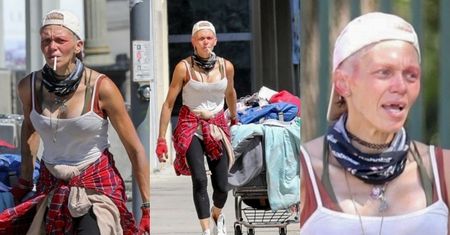 Loni Willison z papierosem w ustach wałęsa się po slumsach Los Angeles ze swoim dobytkiem (ZDJĘCIA)