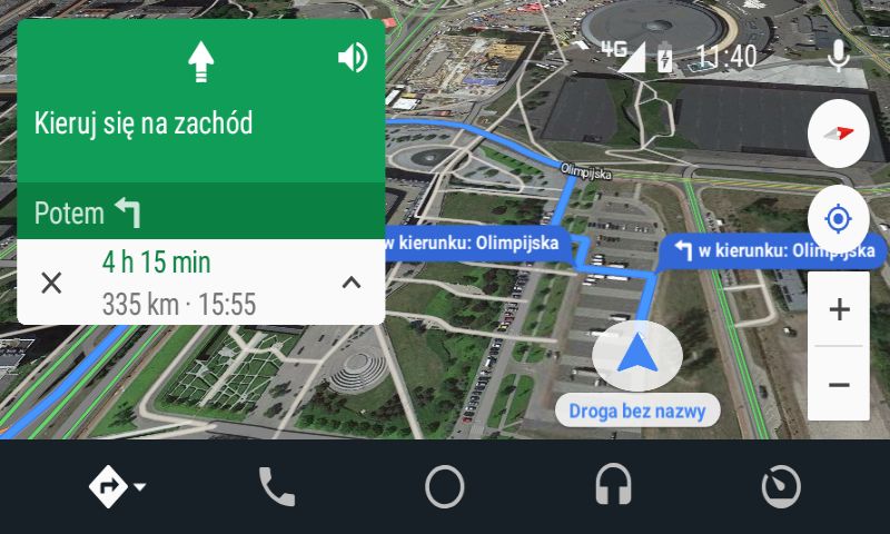 Widok satelitarny w Mapach Google.