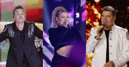 Gwiazdy disco polo bawią publiczność na sylwestrze TV Republika: Magdalena Narożna, Radosław Liszewski, Sławomir Świerzyński