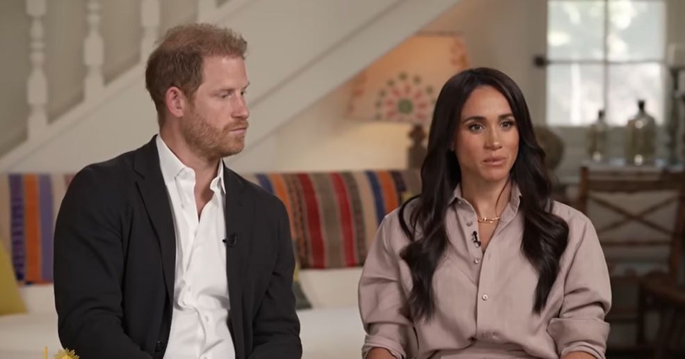 Książę Harry i Meghan Markle podczas wywiadu z CBS 