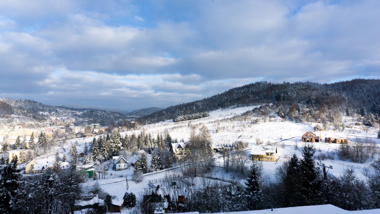 Krynica Górska zimą 