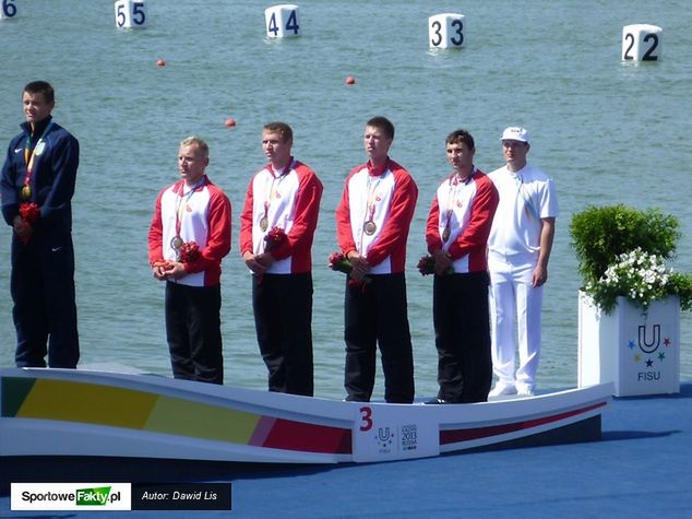 Brązowi kanadyjkarze: Piotr Kuleta, Michał Kudła, Mateusz Kamiński i Patryk Sokół