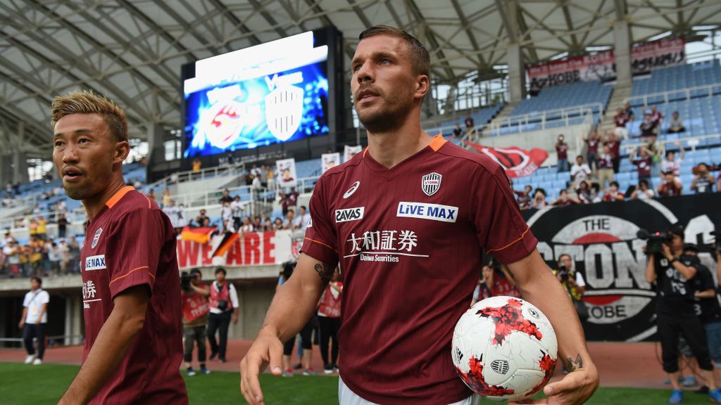 Getty Images / Etsuo Hara / Na zdjęciu: Lukas Podolski w barwach japońskiego klubu Vissel Kobe