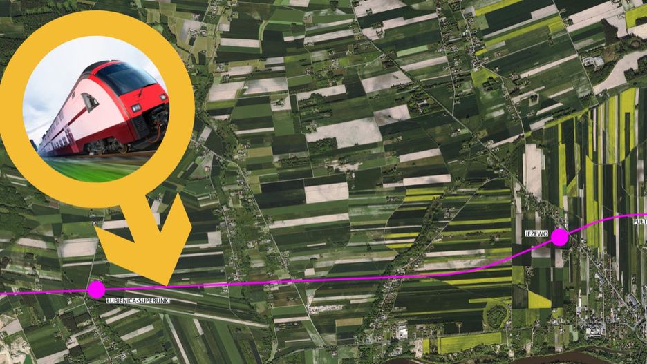 Wybrany wariant trasy Kolei Północnego Mazowsza