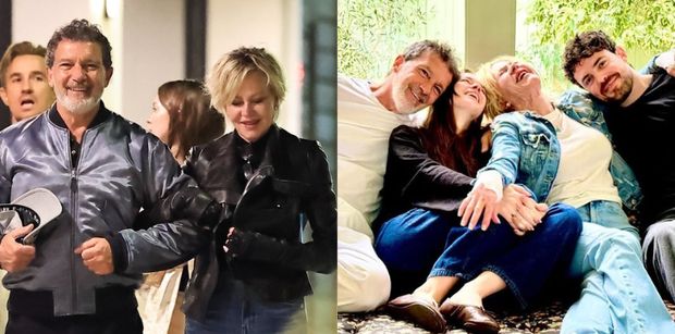 Roześmiany Antonio Banderas maszeruje POD RĘKĘ z byłą żoną. Spędzili czas z córką oraz zięciem-Polakiem (ZDJĘCIA)