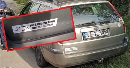 "Pościg za mną nie ma sensu". Policjanci podjęli wyzwanie