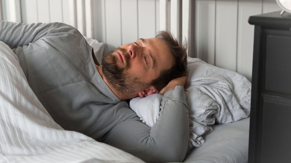 Peacefulness concept. Shot of a Handsome bearded man sleeping peacefully in bed at home bedroom. Deep morning sleep. Relax, peace of tired guy. Dreaming, relaxing resting calm person with closed eyes.
Peacefulness concept. Shot of a Handsome bearded man sleeping peacefully in bed at home bedroom. Deep morning sleep. Relax, peace of tired guy. Dreaming, relaxing resting calm person with closed eyes.
Marina Demidiuk
