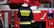 Pożar pustostanu w Lęborku. Do akcji skierowano 10 zastępów straży pożarnej