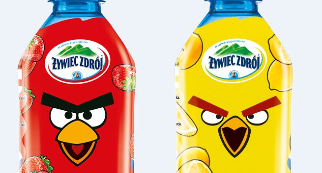 „Angry Birds” na promocyjnych butelkach wody Żywiec Zdrój Smako-Łyk