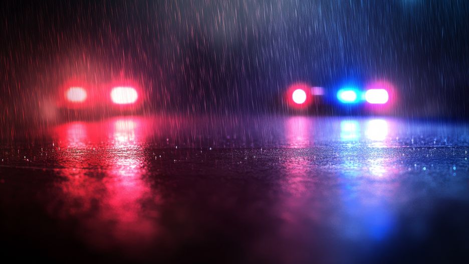 police, lights, red, blue, night, street, rain, reflections, tension, emergency, urban, crime, scene, low, angle, dramatic, wet, water, safety, alert, light, dark, nighttime, response, blurred, background, urgent, law, enforcement, flashing, atmosphere, vehicle, arrest, surveillance, public, vivid, illumination, streetscape, mood, stormy