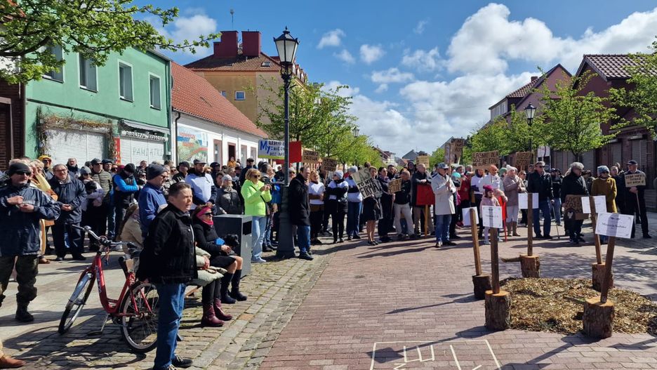 Niedzielny protest w Łebie