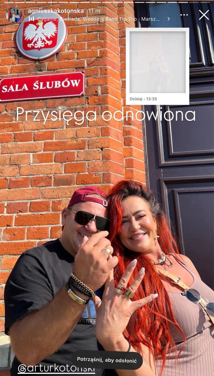 Agnieszka i Artur Kotońscy odnowili przysięgę małżeńską
