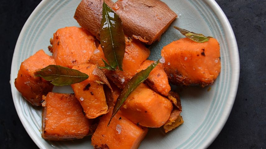 Bataty gotowane bez skórki z dodatkiem soli