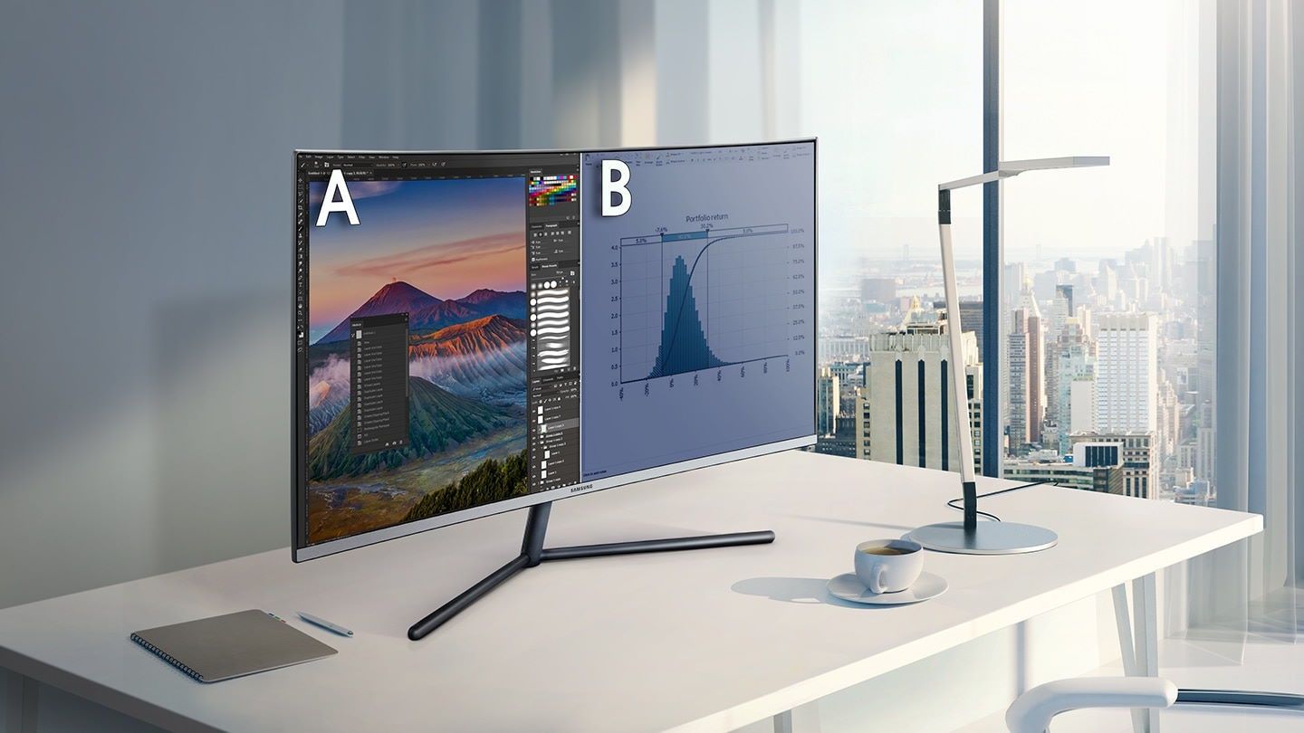Monitor UHD Samsung LU32R590 - funkcja PbP