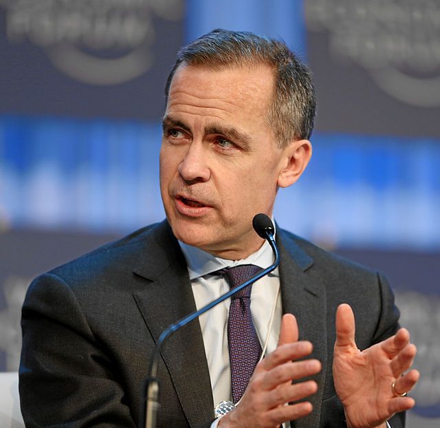 gubernator banku centralnego Wielkiej Brytanii Mark Carney<br>