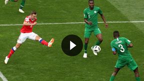 Mundial 2018. Fenomenalny gol Czeryszewa! Bramka mistrzostw już w pierwszym meczu?! Zobacz bramkę na 4:0 (TVP SPORT)