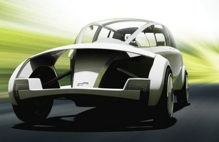 Laminar 2 koncepcja elektrycznego samochodu z funkcję dostosowania aerodynamiki