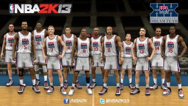 Dream Team w NBA 2K13 w komplecie. Scottie Pippen uległ
