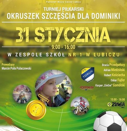 Żużlowcy KS Toruń i Polonii Bydgoszcz zagrają w sobotę dla Dominiki