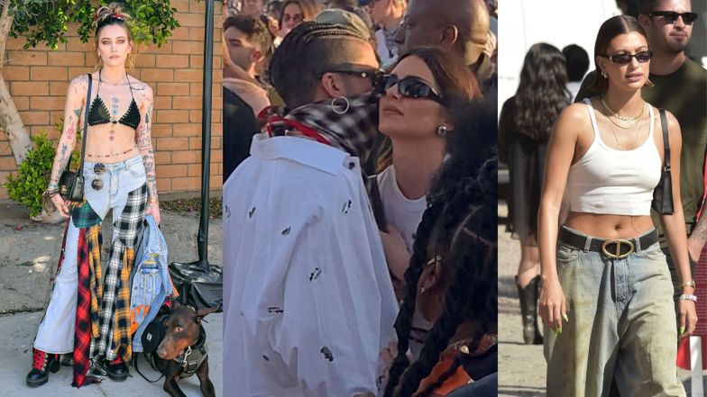 Gwiazdy lansują się na Coachelli: Kendall Jenner, Hailey Bieber, Paris Jackson z dobermanem... (ZDJĘCIA)