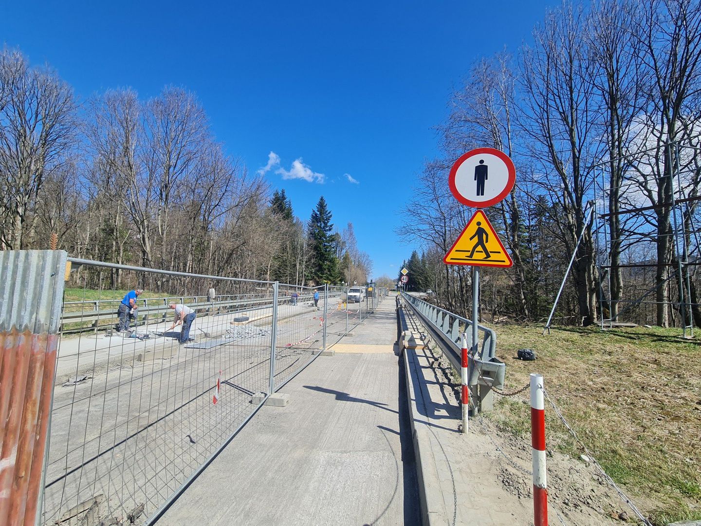 Remont mostu w ciągu ul. Powstańców Śląskich w Zakopanem.