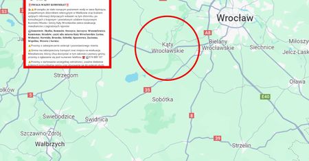 Ewakuacja w gminie Kąty Wrocławskie. Jest komunikat
